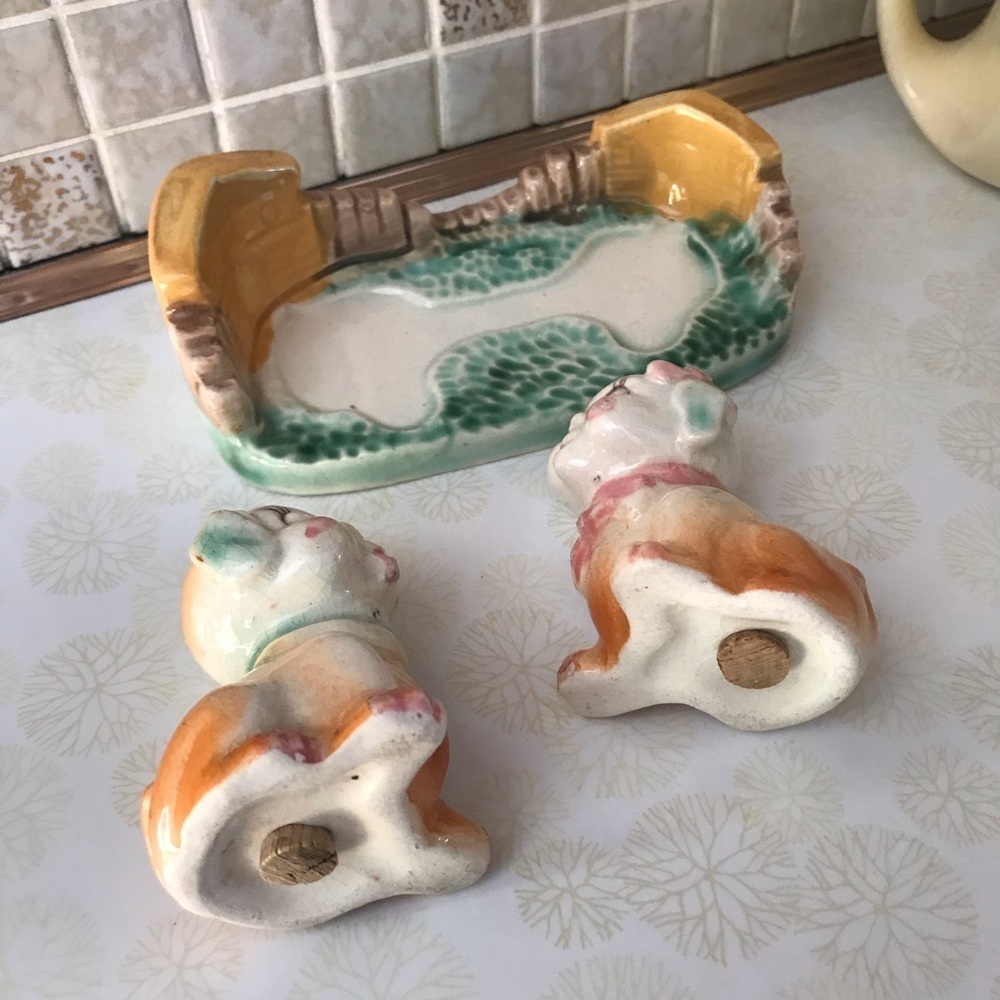 Vintage salt & pepper shakers puppy dogs - Picture 5 of 5